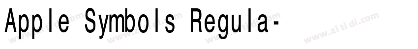 Apple Symbols Regula字体转换 Apple Symbols Regula字体转换